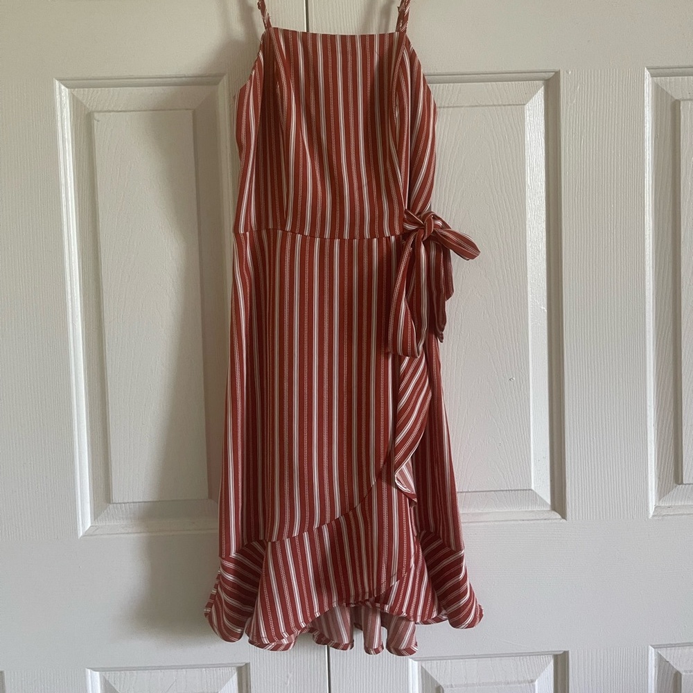 Xhilaration orange and white dress, never worn